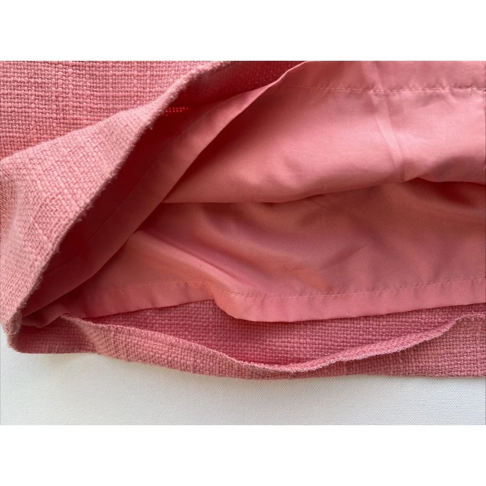 Ann Taylor Skirt LOFT Womens 4 Pink Lace Mini Lined Patch Pocket Feminine Chic
